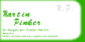 martin pinker business card